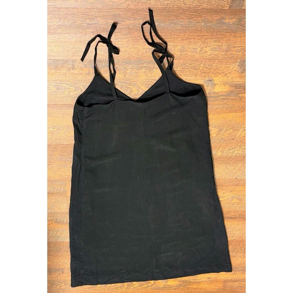 Hatch‎ Black Tencel Linen Tie Strap Tank Adjustable Size 2